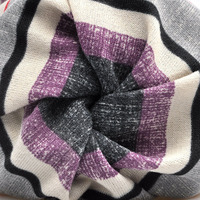 COKK bawełniana czapka mężczyźni Turban Skullies czapki Hedging czapka dzianiny paski czapki Bonnet kapelusz szalik workowata czapka kołnierz dorywczo 5